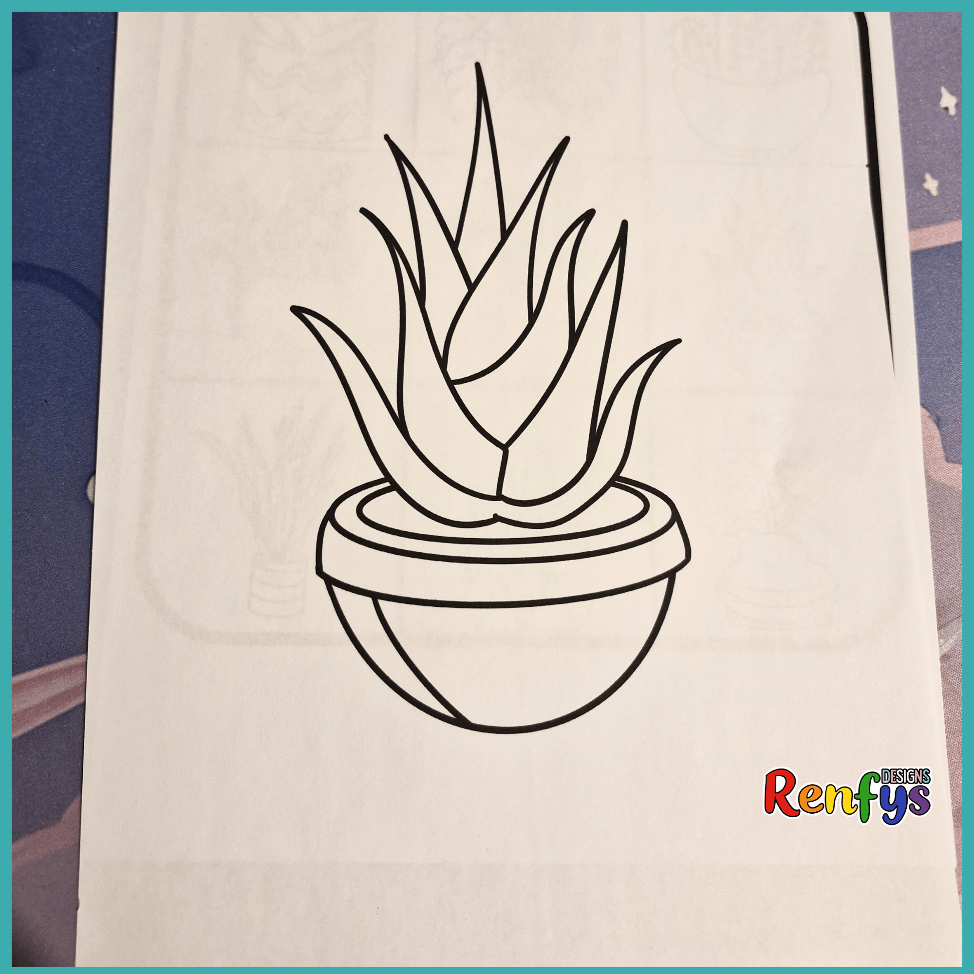Bold & Easy House Plant Colouring Pages - Image 2