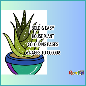 Bold & Easy House Plant Colouring Pages