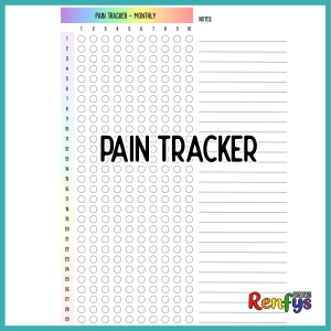 Digital Monthly Pain Tracker