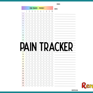 Digital Monthly Pain Tracker