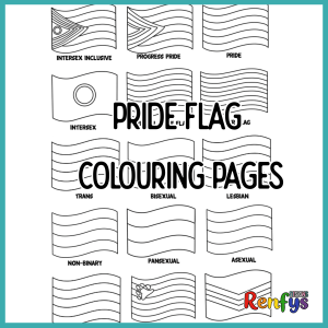 Pride Flag Colouring Pages