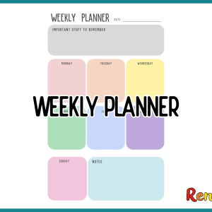 Weekly Planner Page