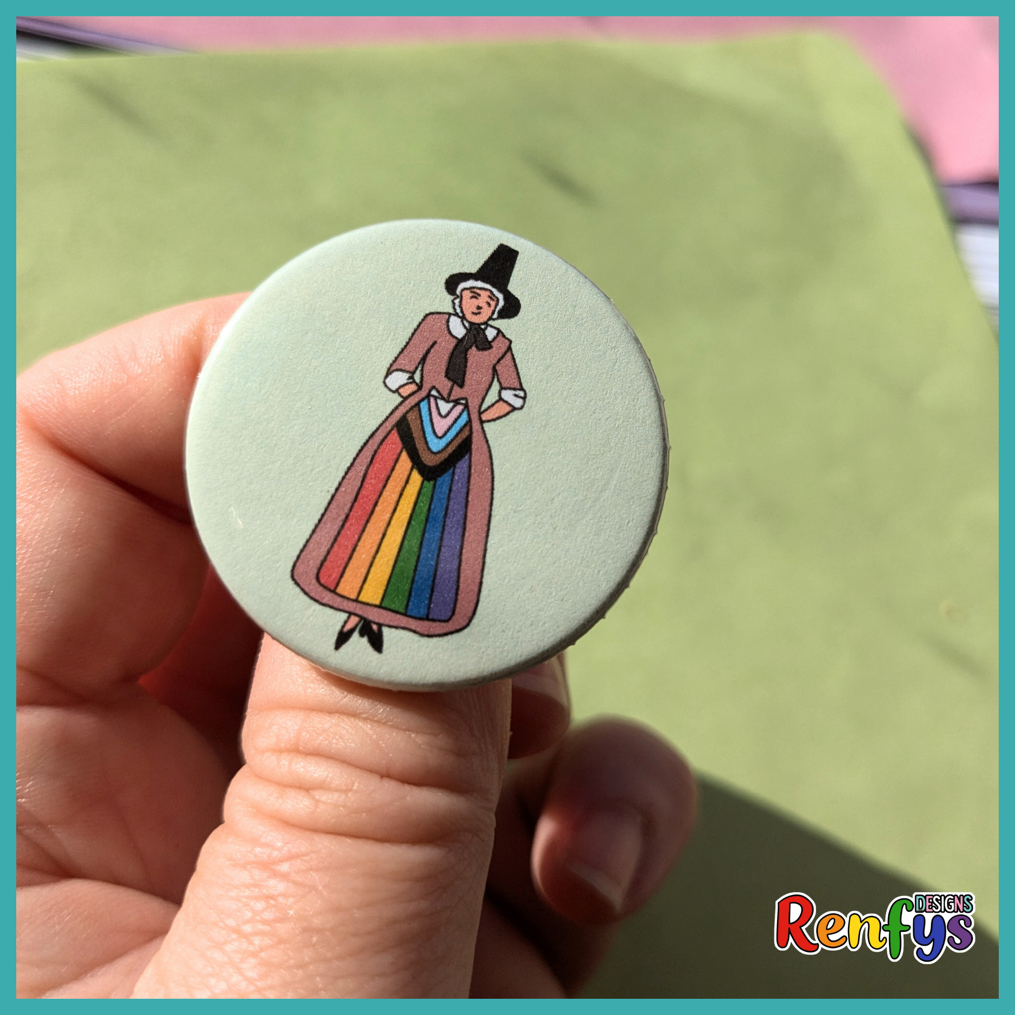 Welsh National Costume Pride Flag Badge - Image 4