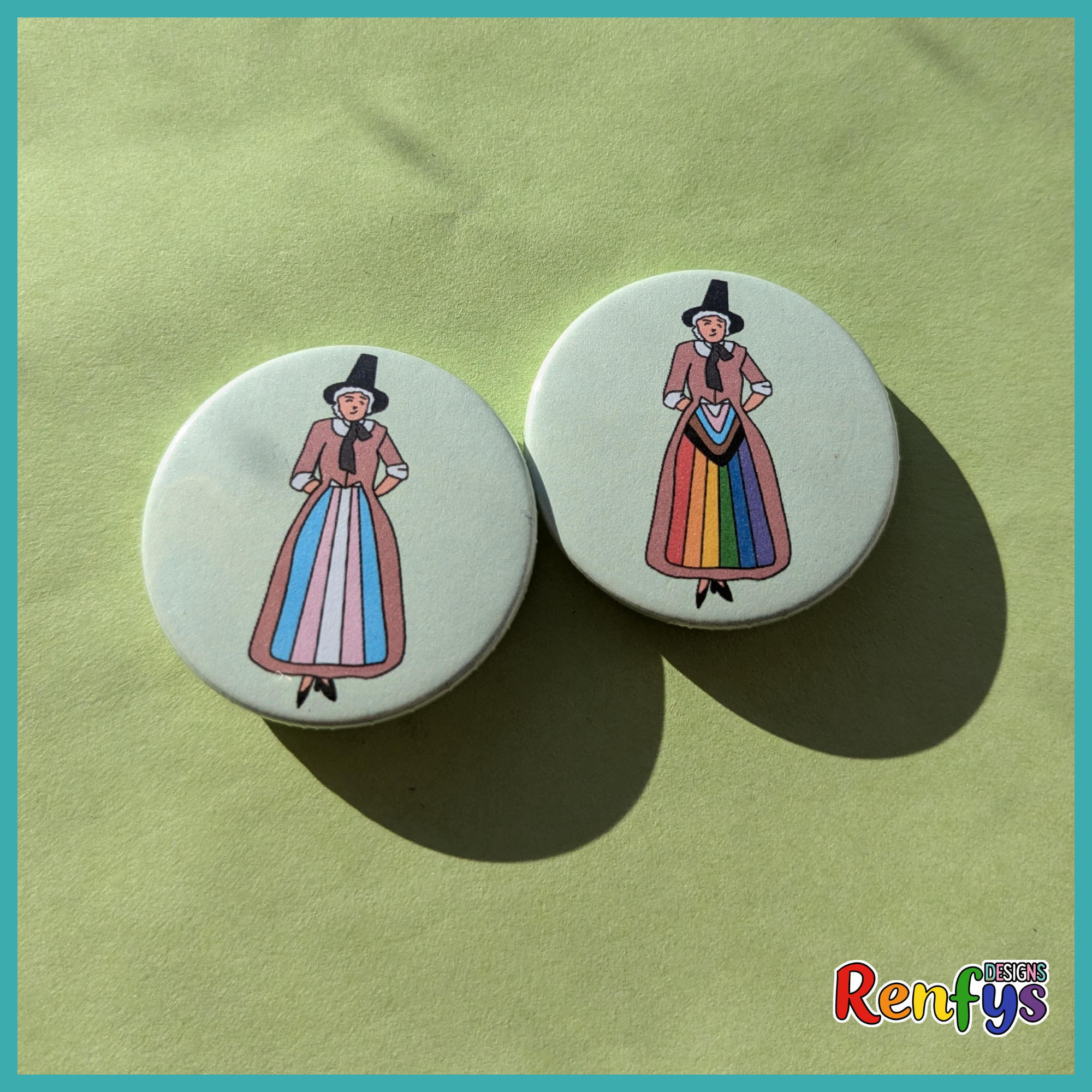 Welsh National Costume Pride Flag Badge - Image 3