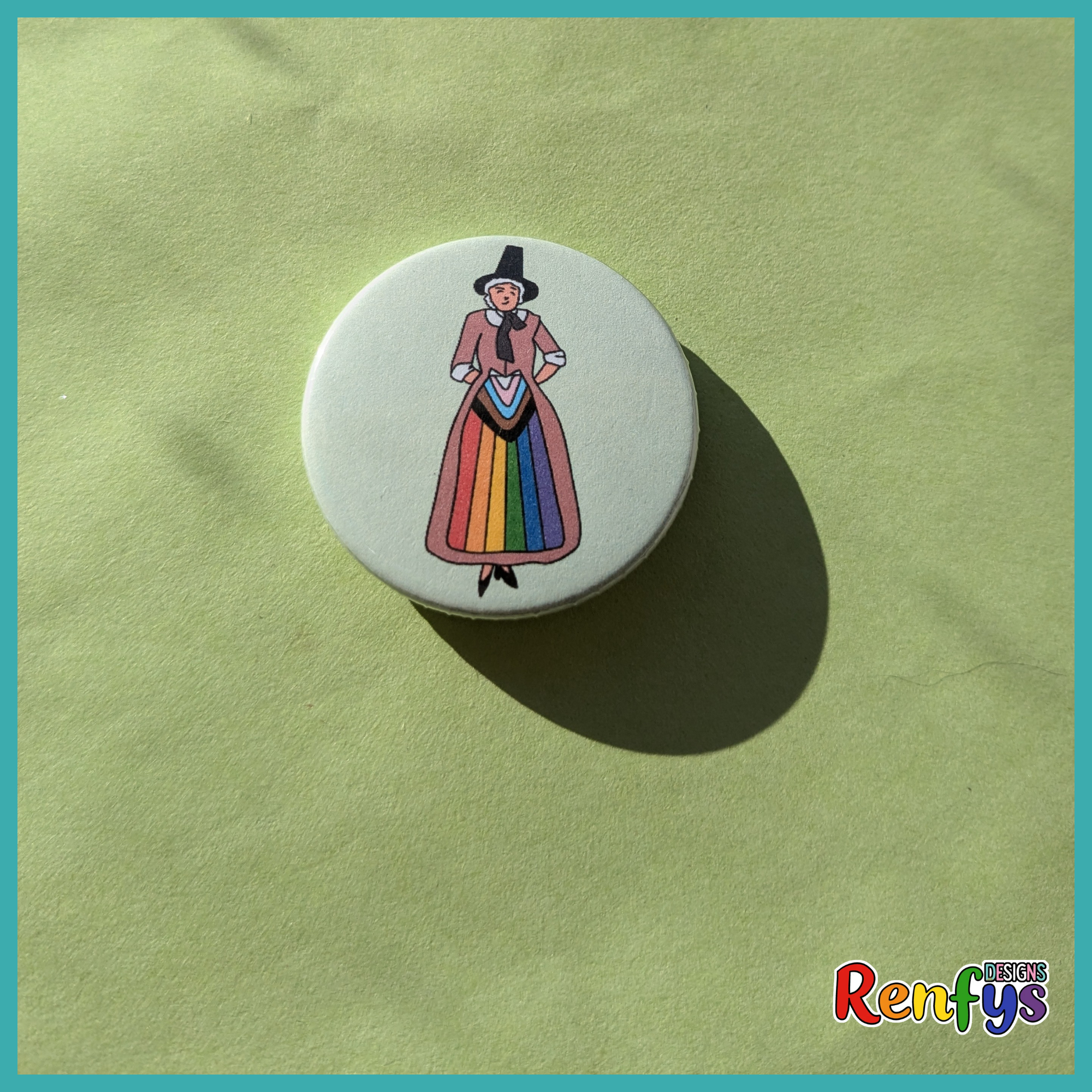 Welsh National Costume Pride Flag Badge - Image 2