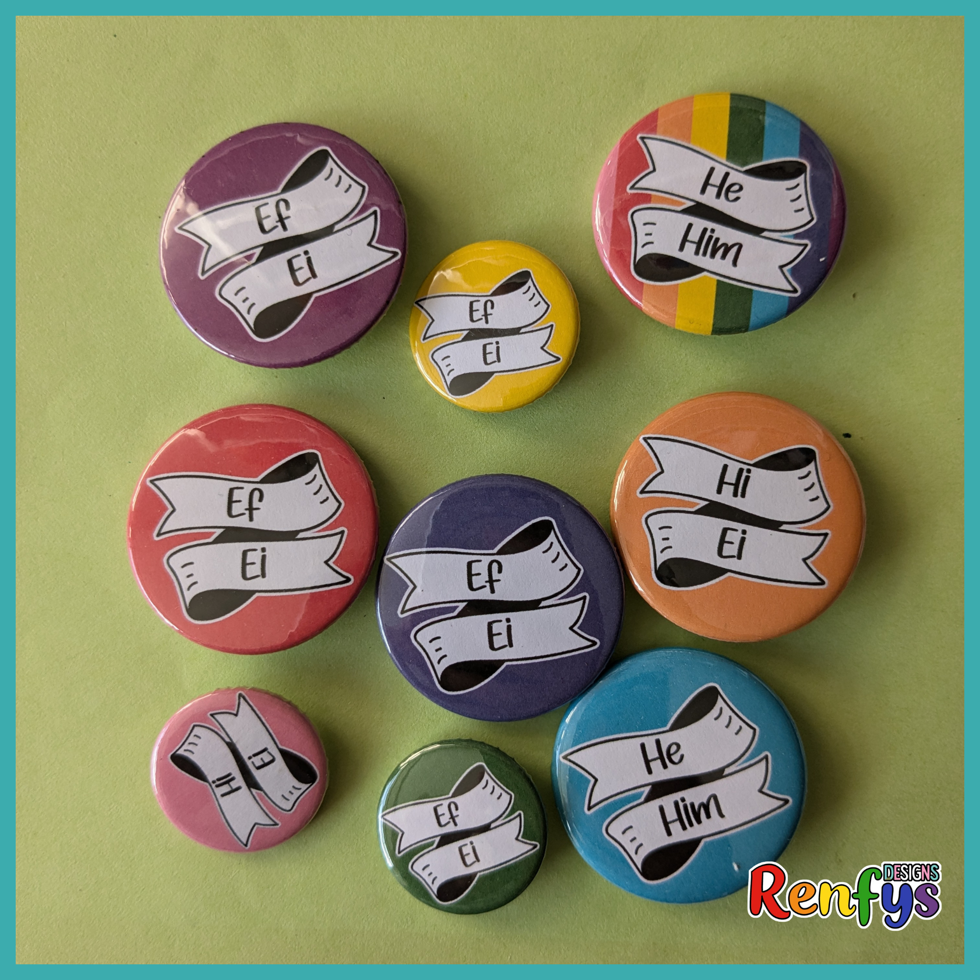 Welsh Banner Pronouns Badges