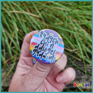 Bathodyn Rydych chi’n ddiogel gyda mi/You Are Safe With Me Badge Welsh